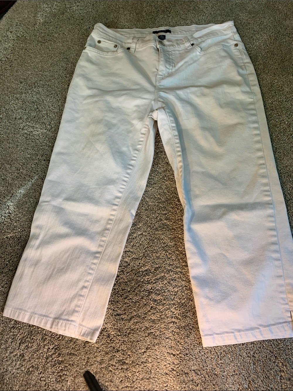 White Straight-Leg Jeans